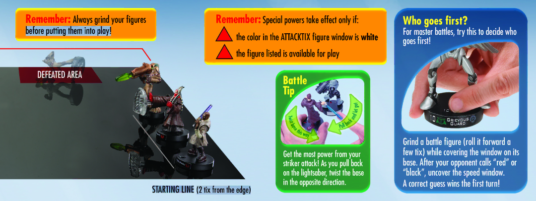 Hasbro 2 Series manual Battle Tip Who goes ﬁrst? 