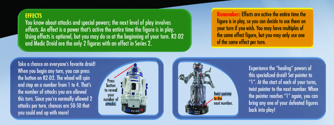 Hasbro 2 Series manual Effects 