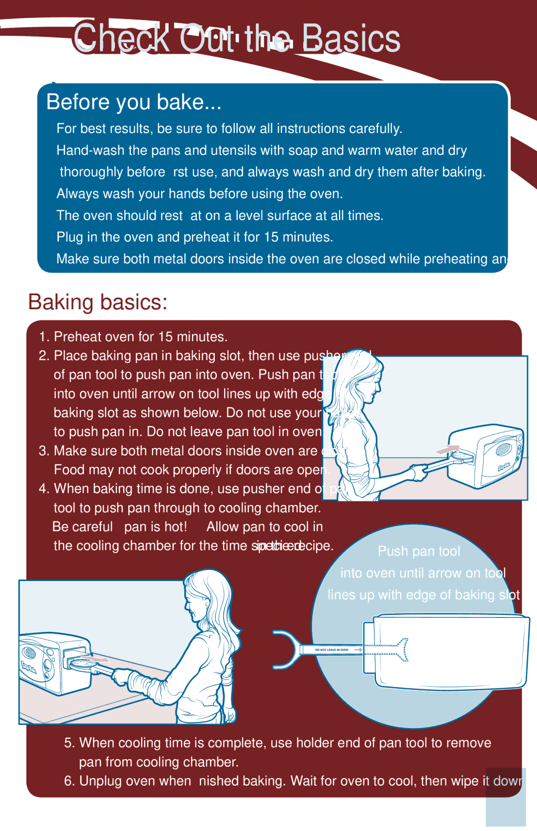 Hasbro 35229 manual Check Out the Basics, Before you bake 