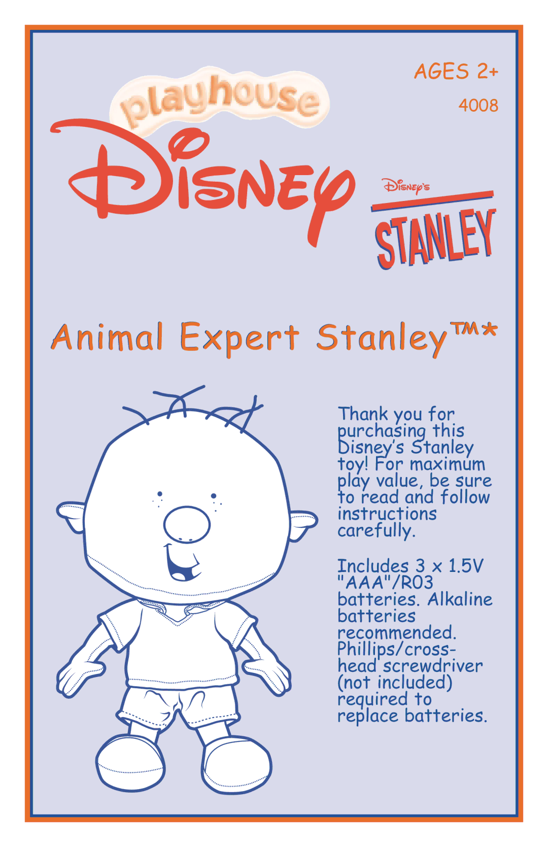 Hasbro 4008 manual Animal Expert Stanley 