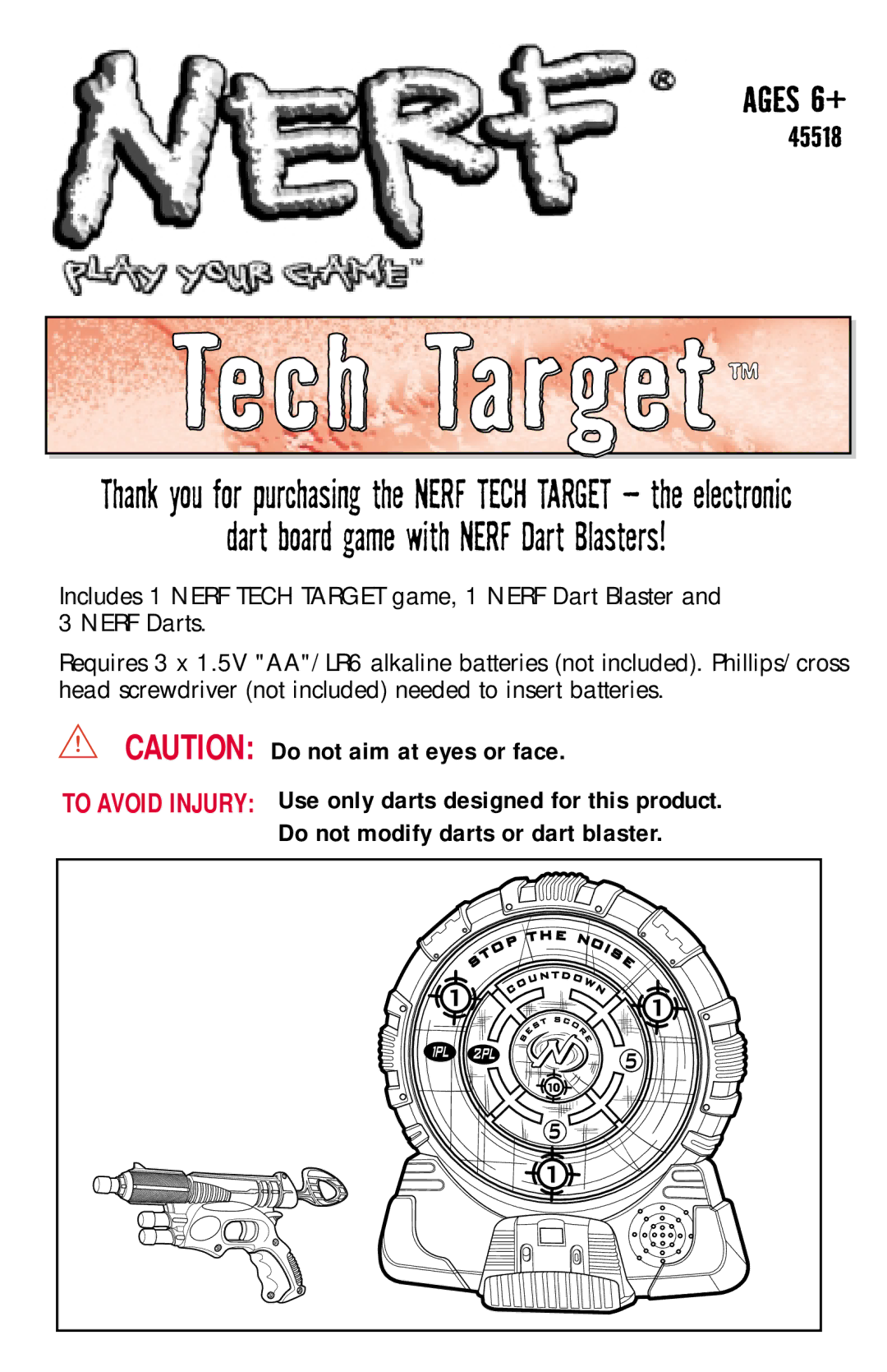 Hasbro 45518 manual Tech Target 