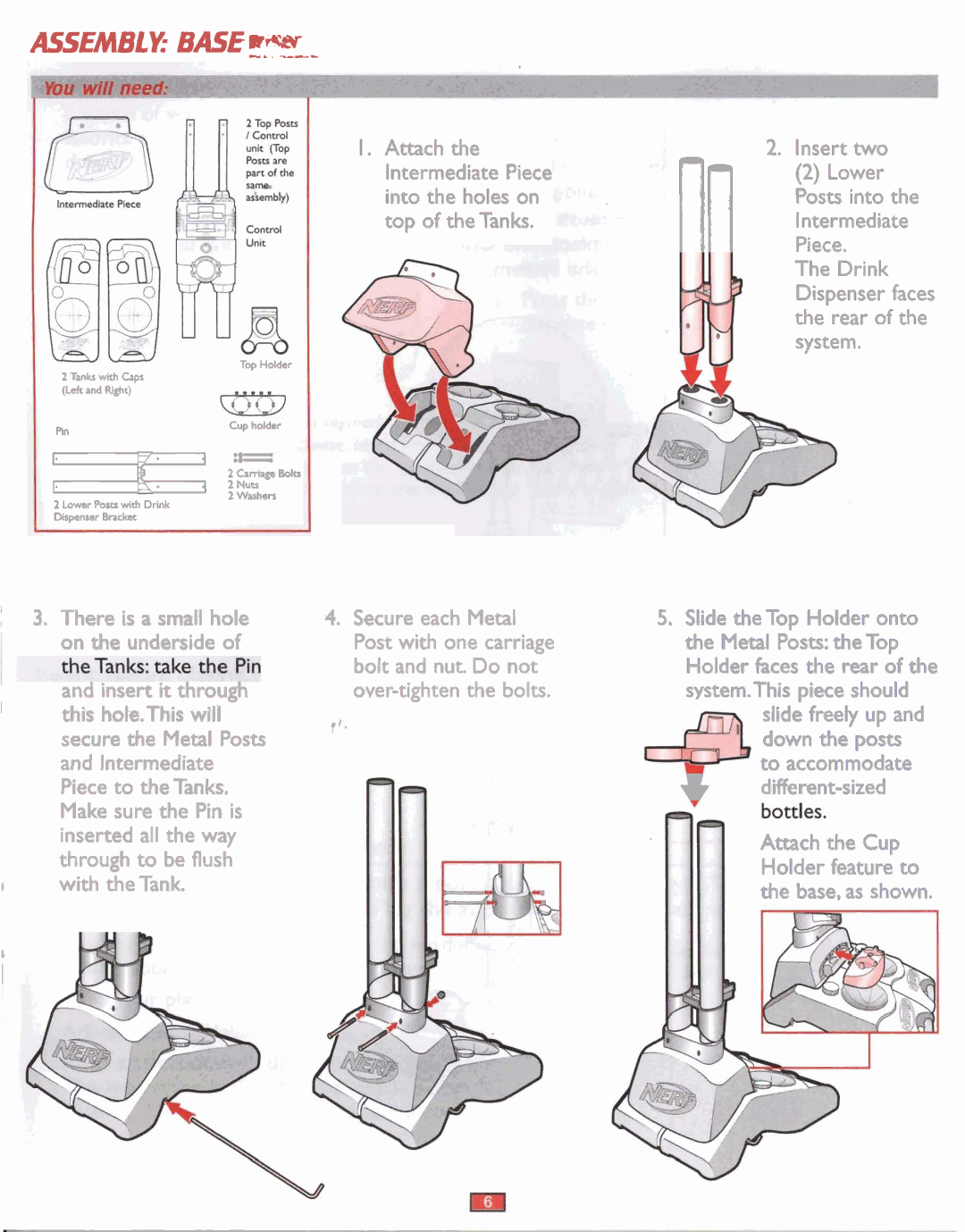 Hasbro 53525 manual Rssemble Base FLY, Rear System 