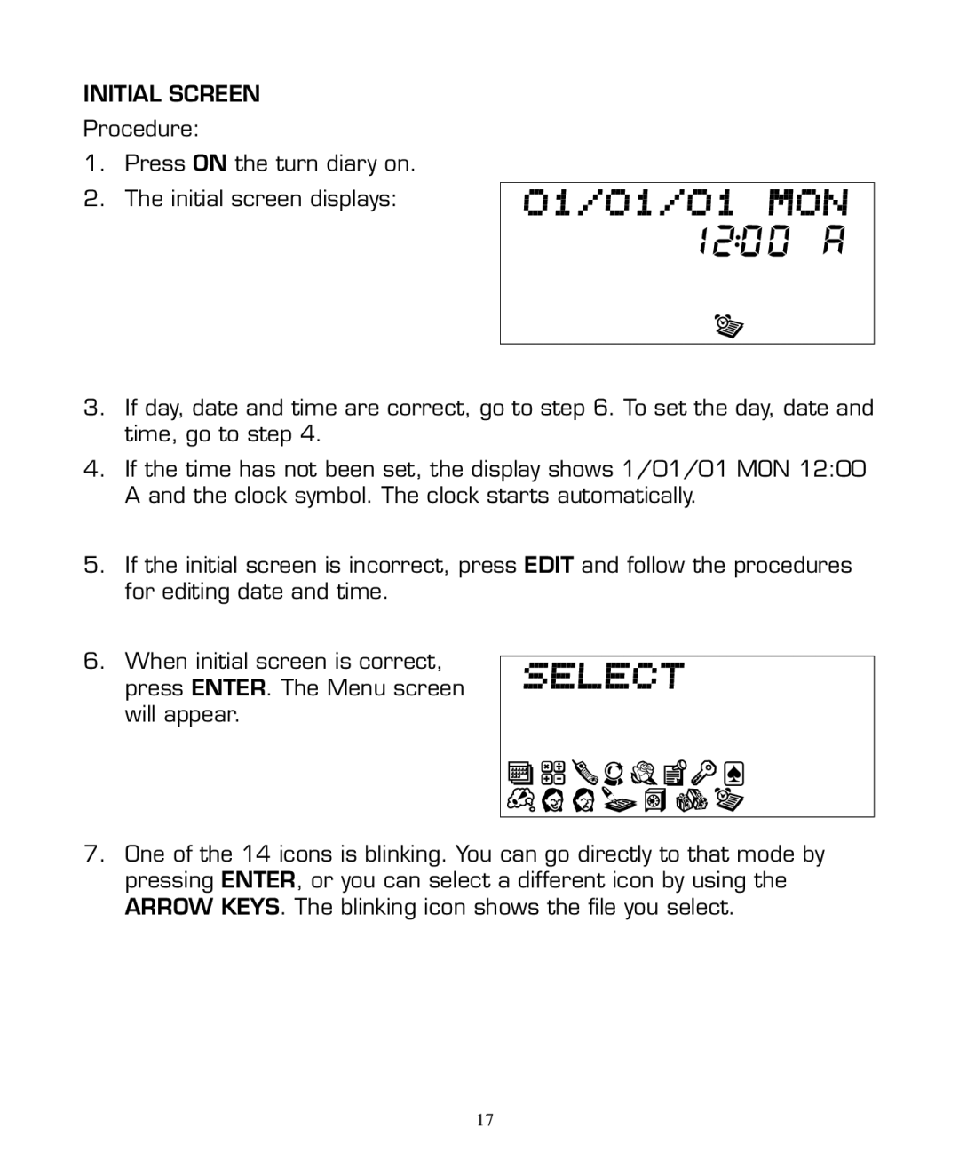 Hasbro 59919 manual Initial Screen 