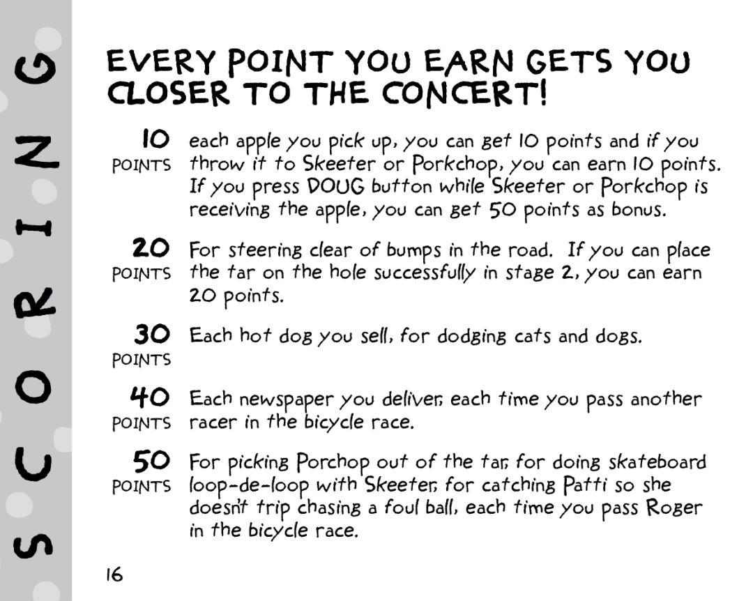 Hasbro 60-036 manual O R I N G, Every Point YOU Earn Gets YO Closer to the Concert 