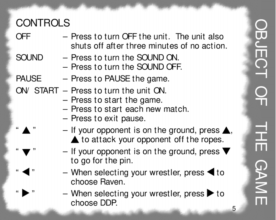 Hasbro 60-051 manual Controls, Pause 