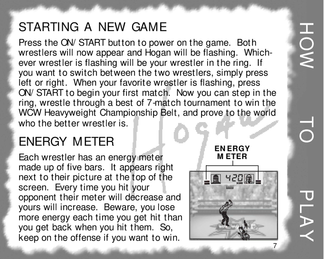 Hasbro 60-052 manual Starting a NEW Game, Energy Meter 