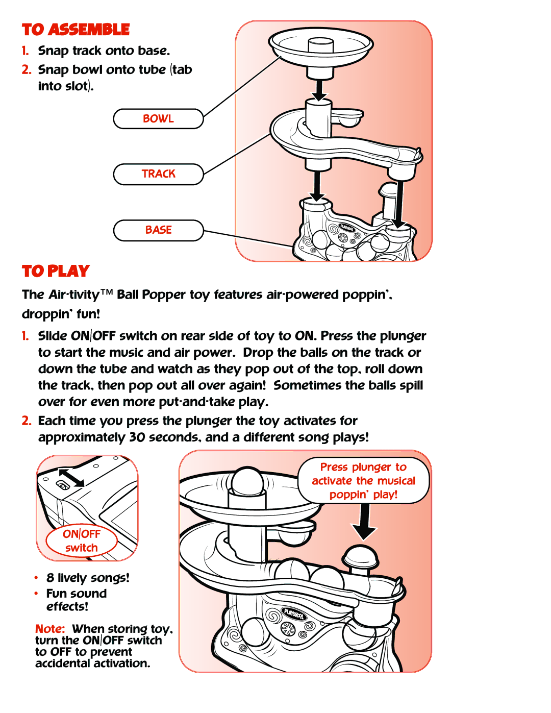 Hasbro 6104 manual To Assemble, To Play 