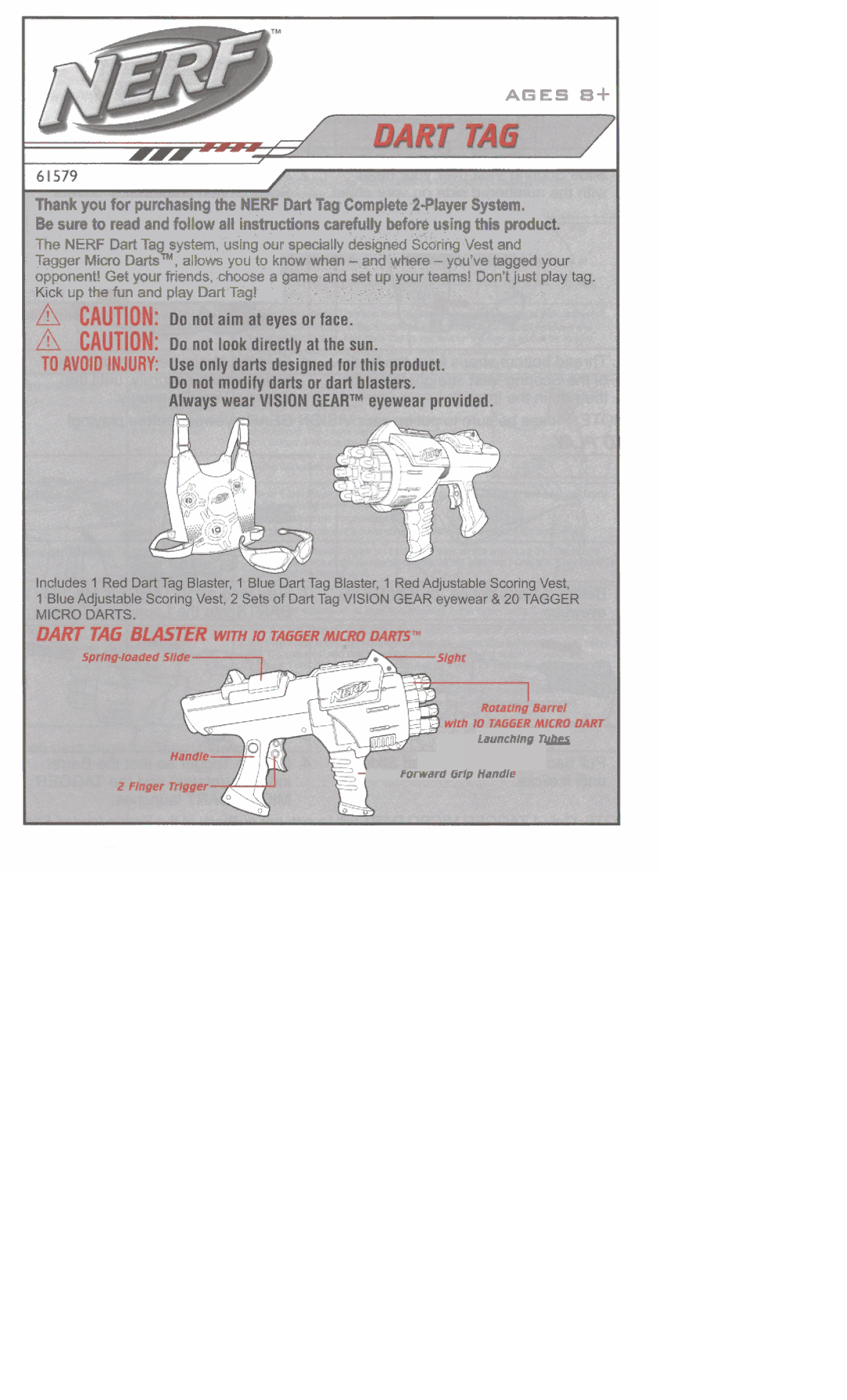 Hasbro 61579 manual Ages 8-l 