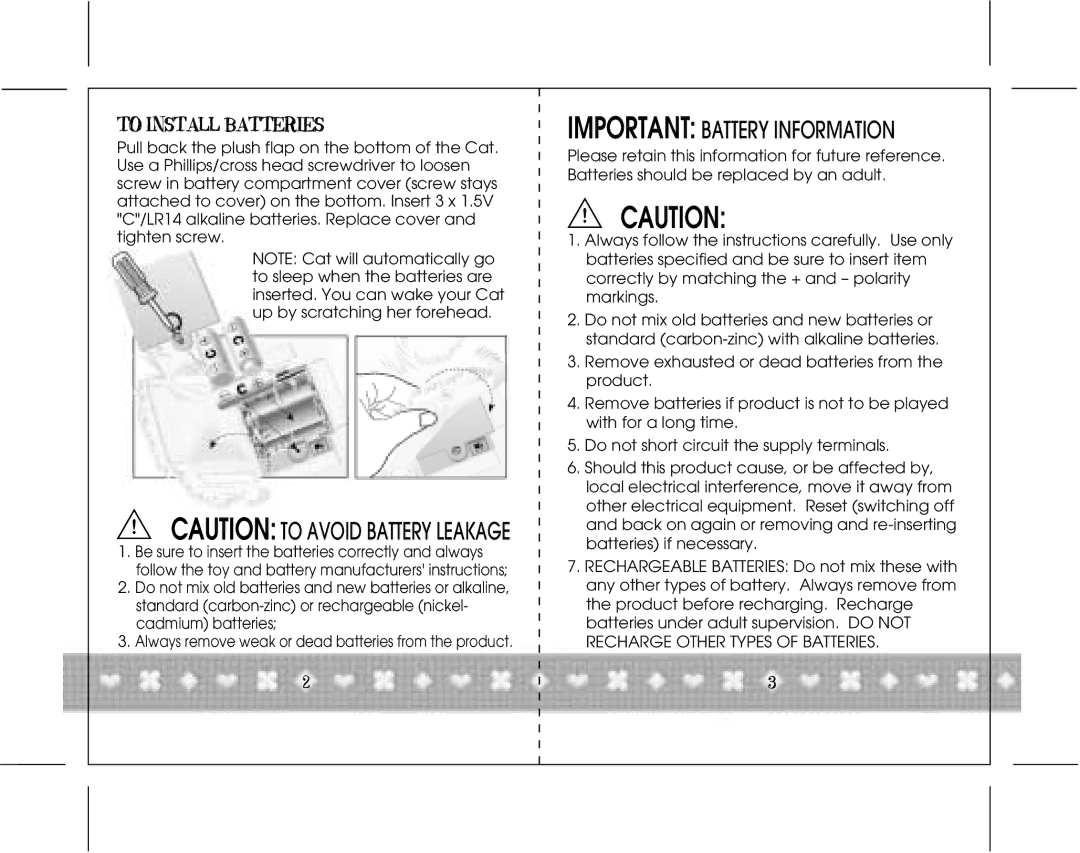 Hasbro 66492 instruction manual Important Battery Information, To Install Batteries 