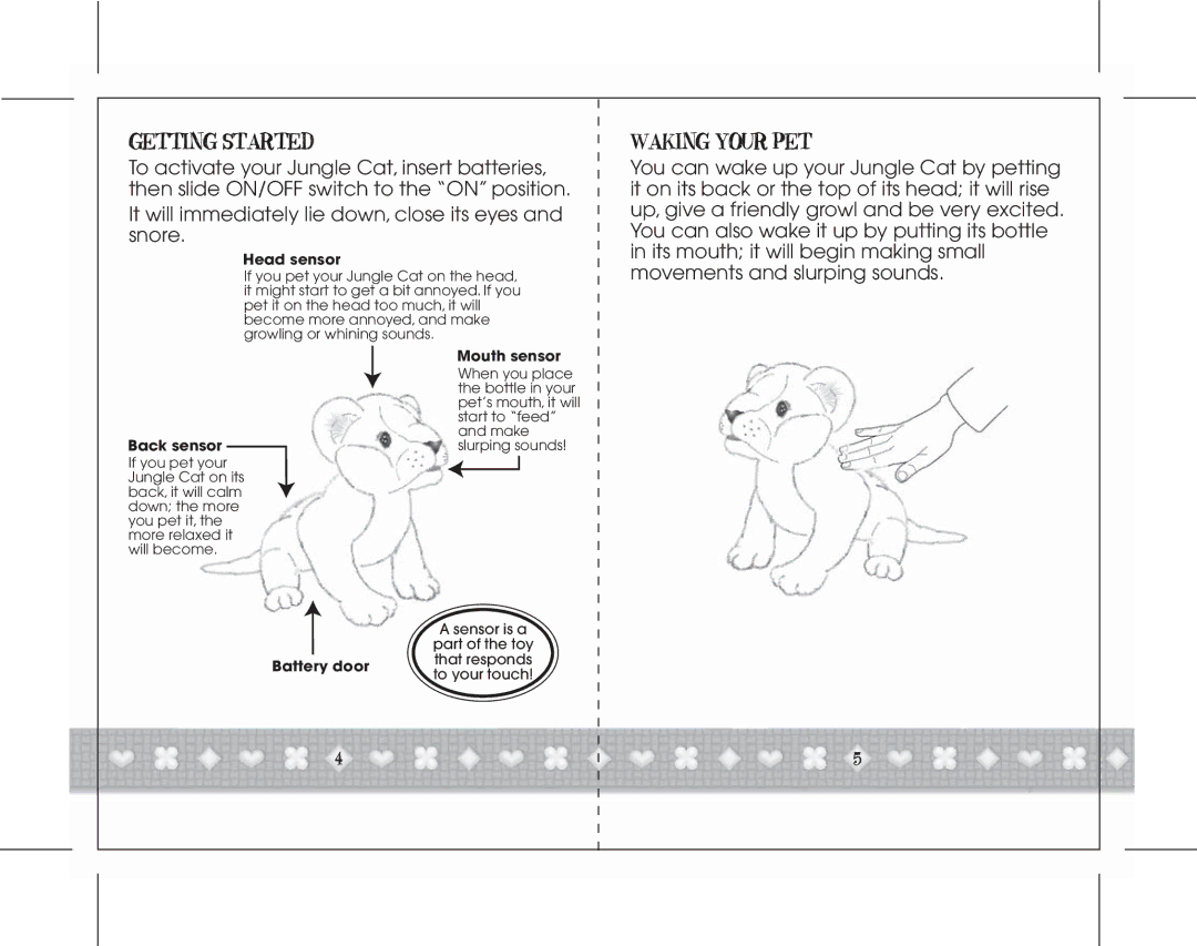 Hasbro 66529 instruction manual Getting Started, Waking Your PET 