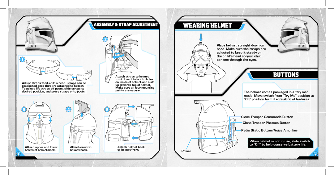 Hasbro 87627, 6779630000, 87628 manual Wearing Helmet 