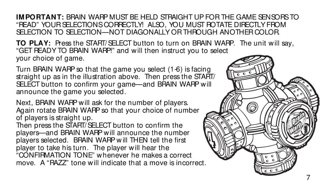 Hasbro 7-579 manual 