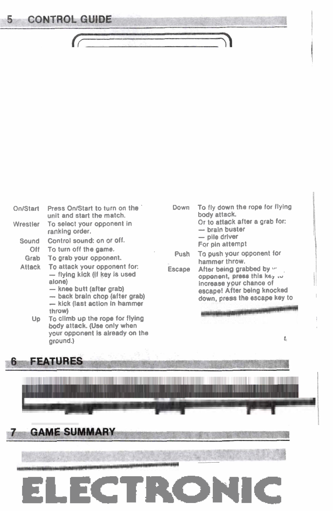 Hasbro 7-737 manual Grab To grab your opponent, Auto power off-Sound OnlOff Best result retained 