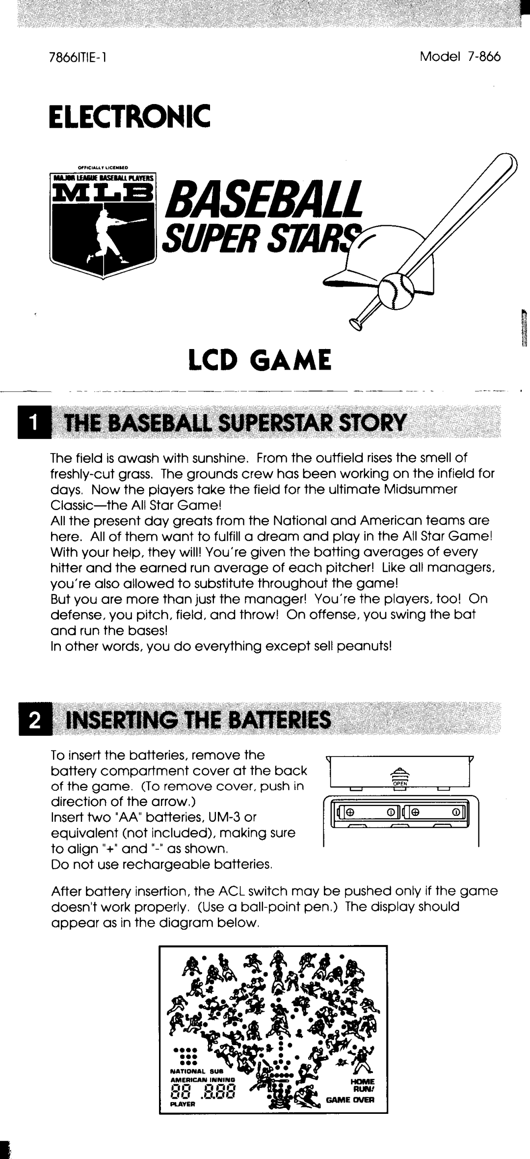 Hasbro 7-866 manual 