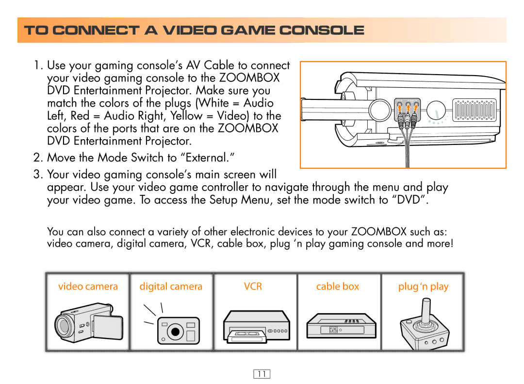 Hasbro 75052 manual To Connect a Video Game Console 