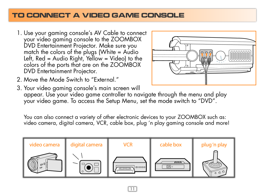 Hasbro 75052 manual To Connect A Video Game Console 