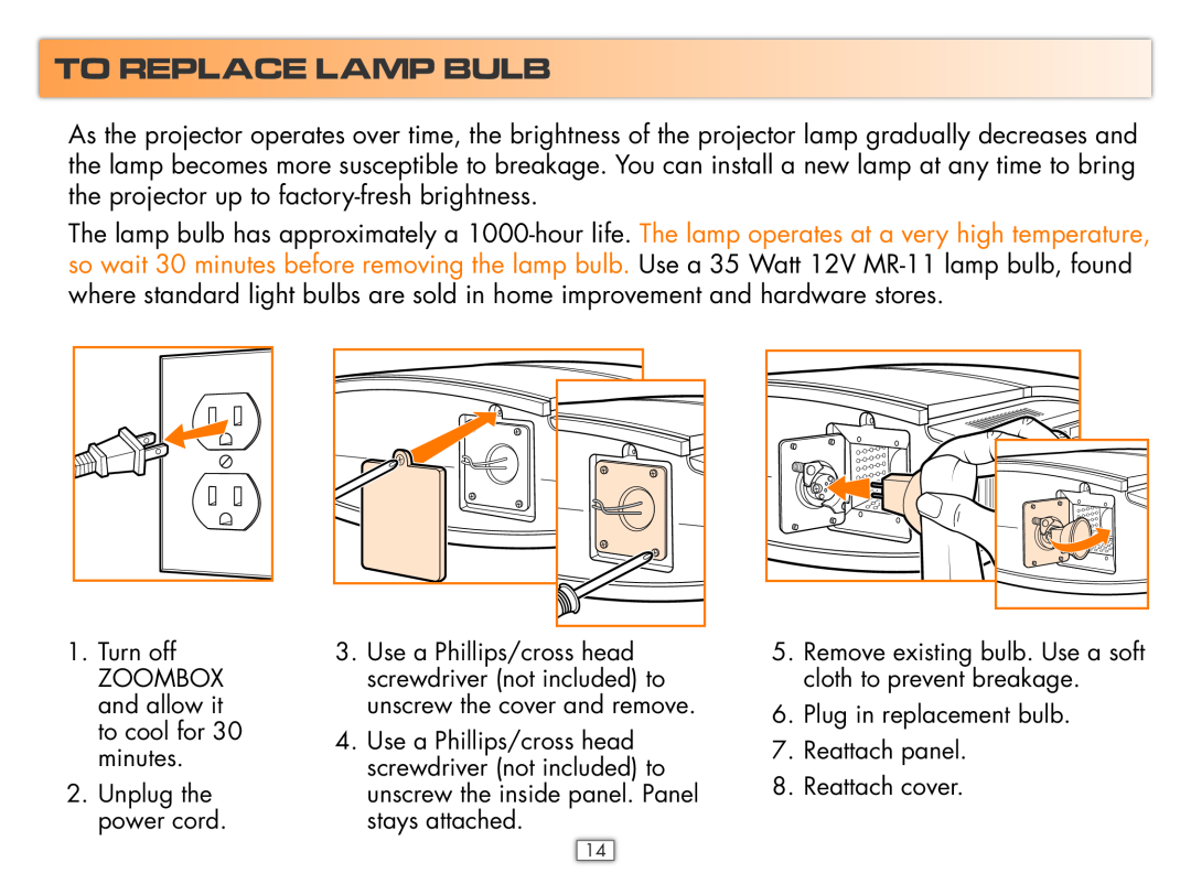 Hasbro 75052 manual To Replace Lamp Bulb 