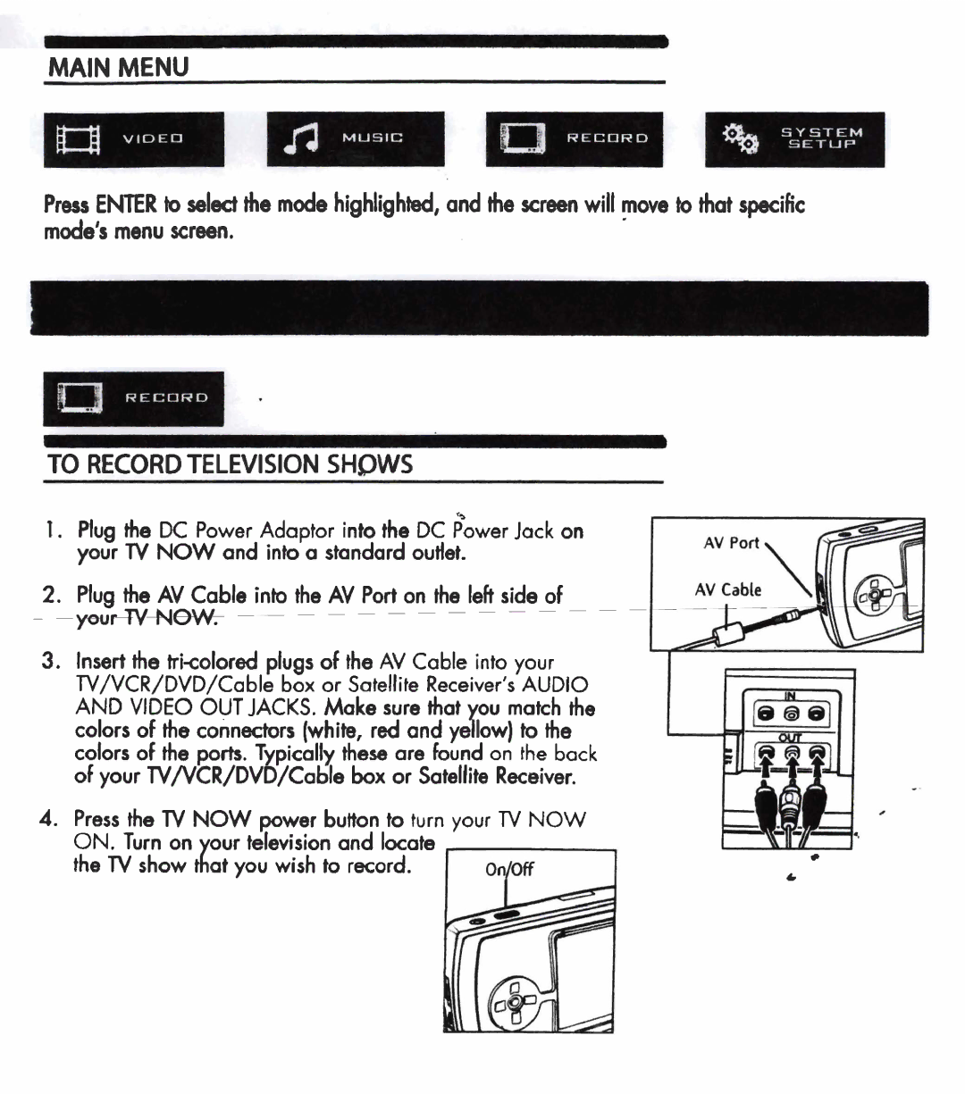 Hasbro 76899 manual Main Menu 