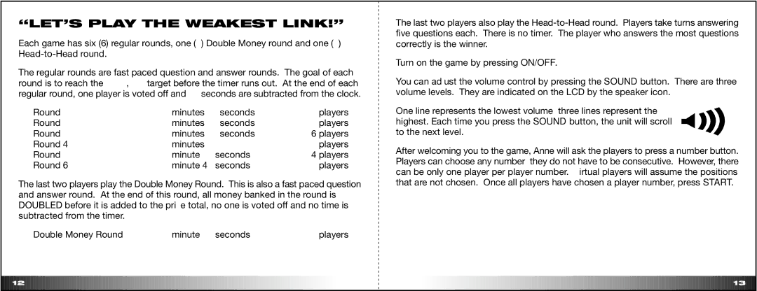 Hasbro 80749 manual LET’S Play the Weakest Link 