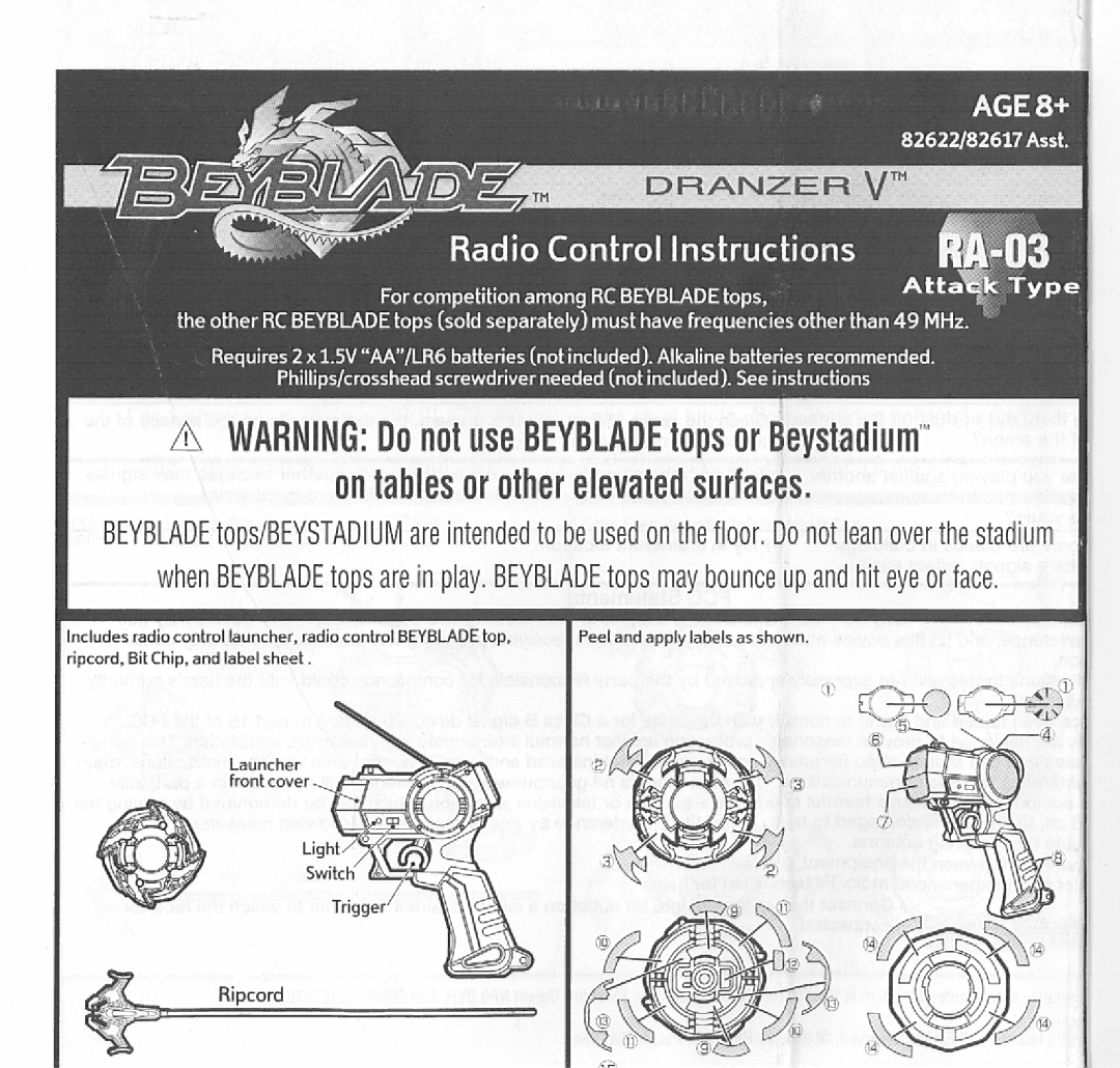 Hasbro 82617, 82622 manual 