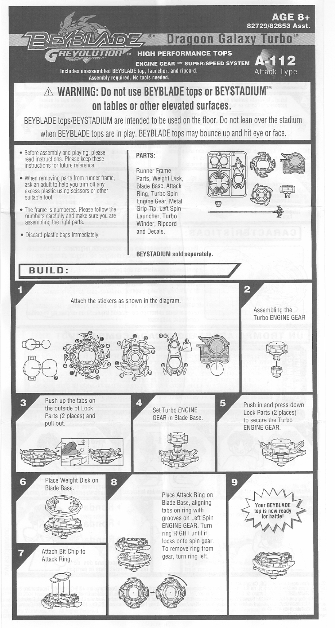 Hasbro 82729, 82653 manual 