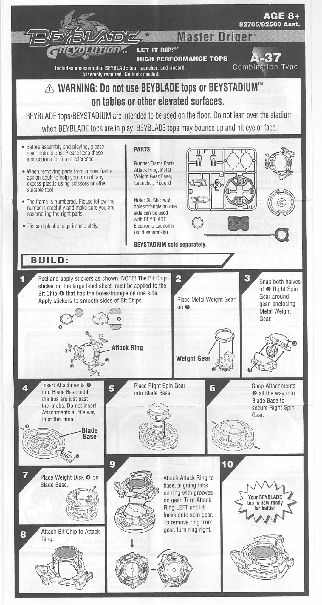 Hasbro 82705 manual 