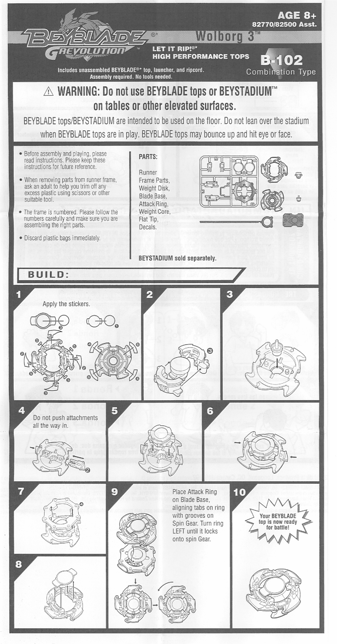 Hasbro 82770 manual 