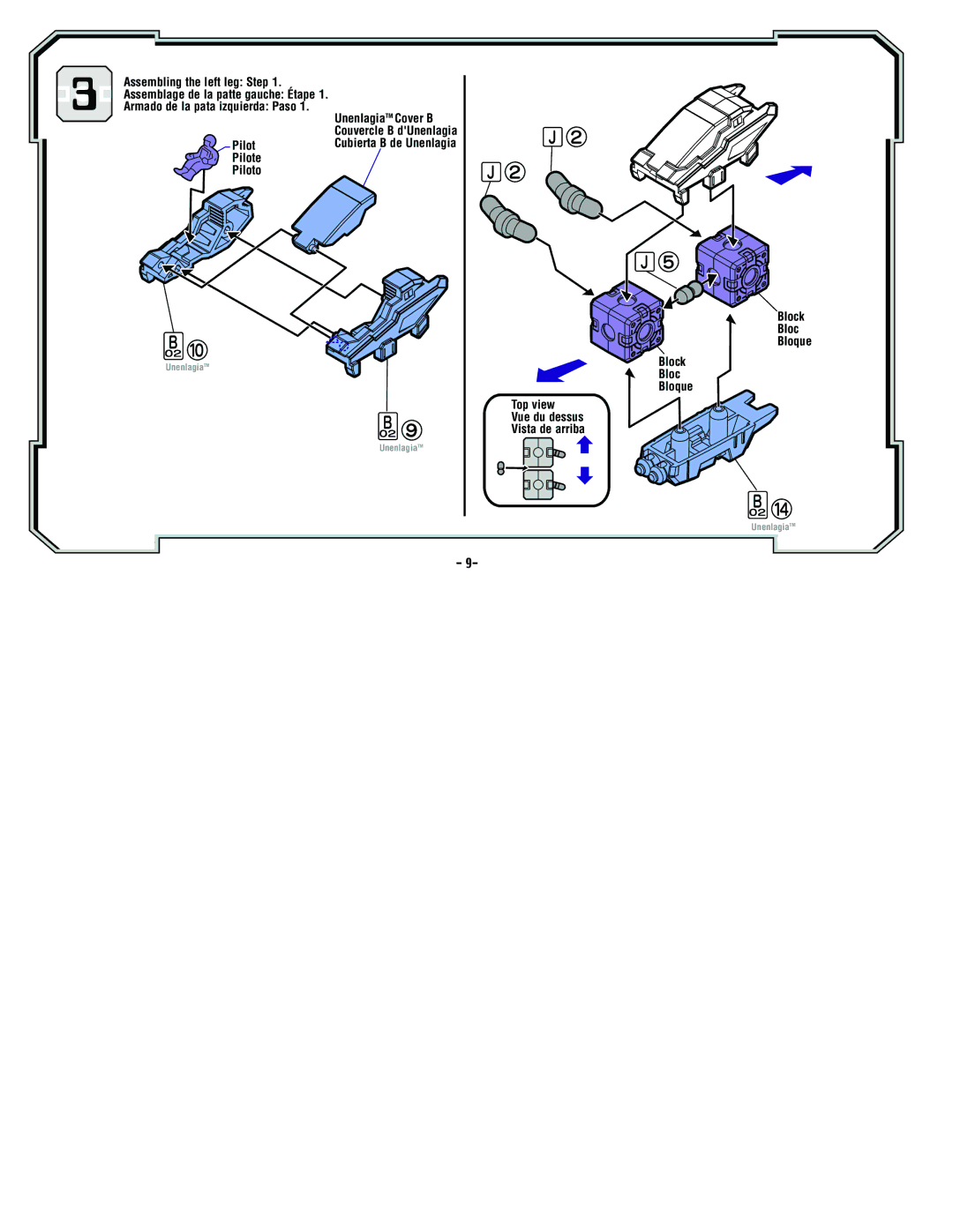 Hasbro 83178 manual Assembling the left leg Step 