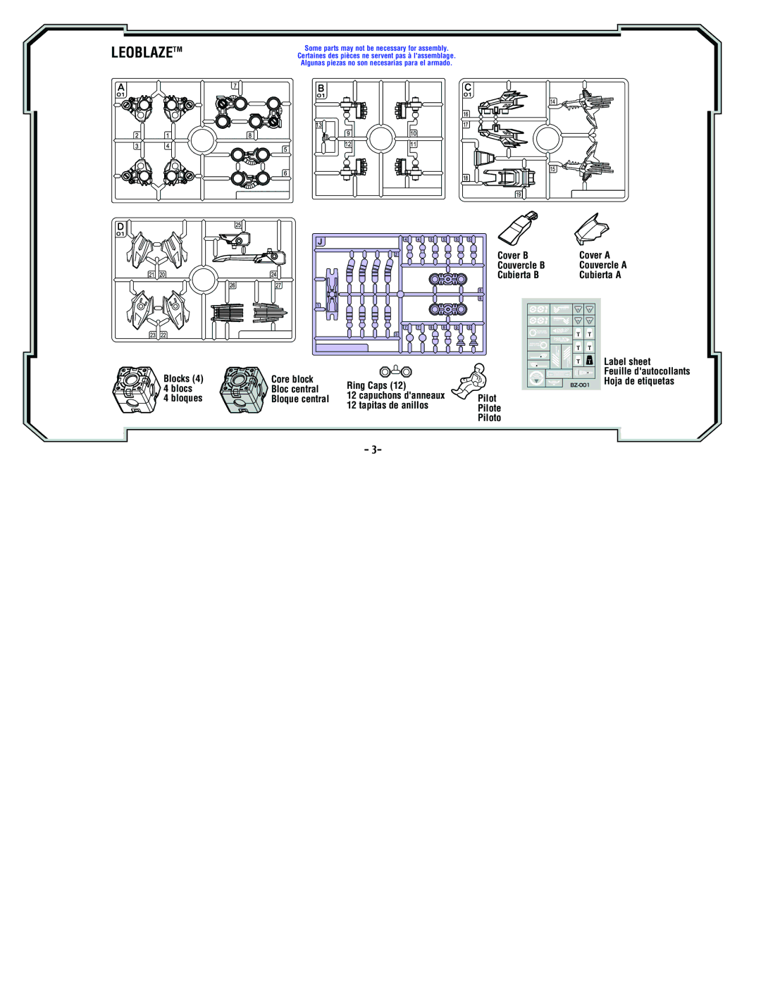 Hasbro 83178 manual Leoblazetm 