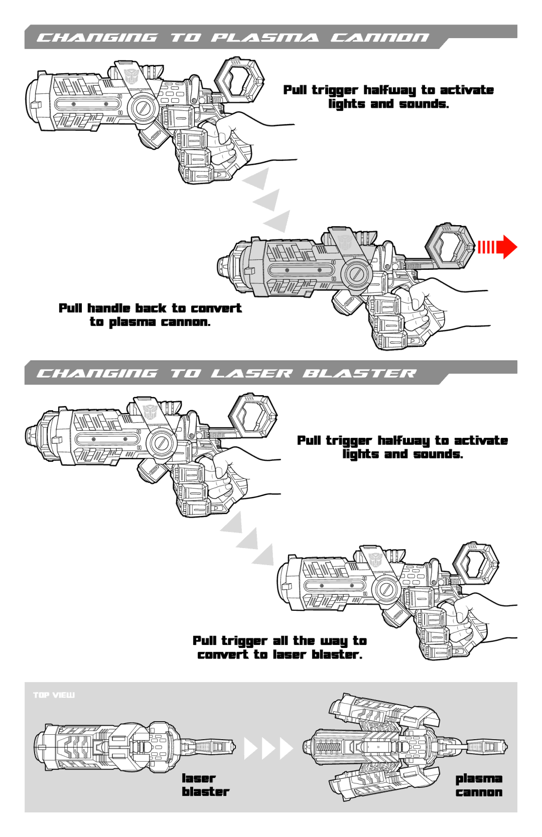 Hasbro 83539 manual Pull trigger halfway to activate Lights and sounds 