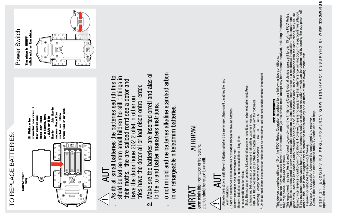 Hasbro 83674/83504 manual Importantbattery Information, To Replace Batteries, FCC Statement 