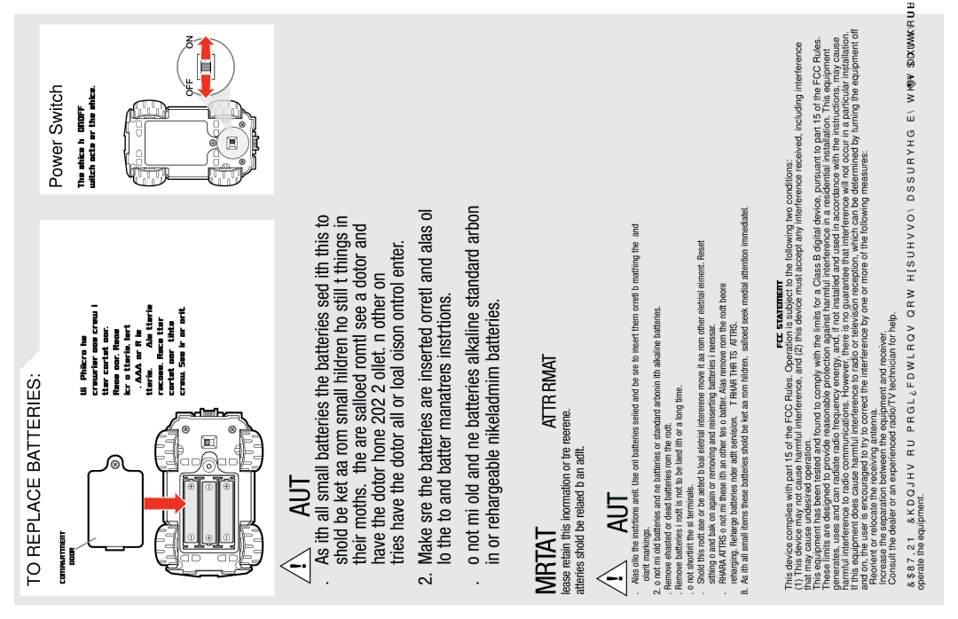 Hasbro 83967 manual Importantbattery Information, To Replace Batteries, OFF on, FCC Statement 