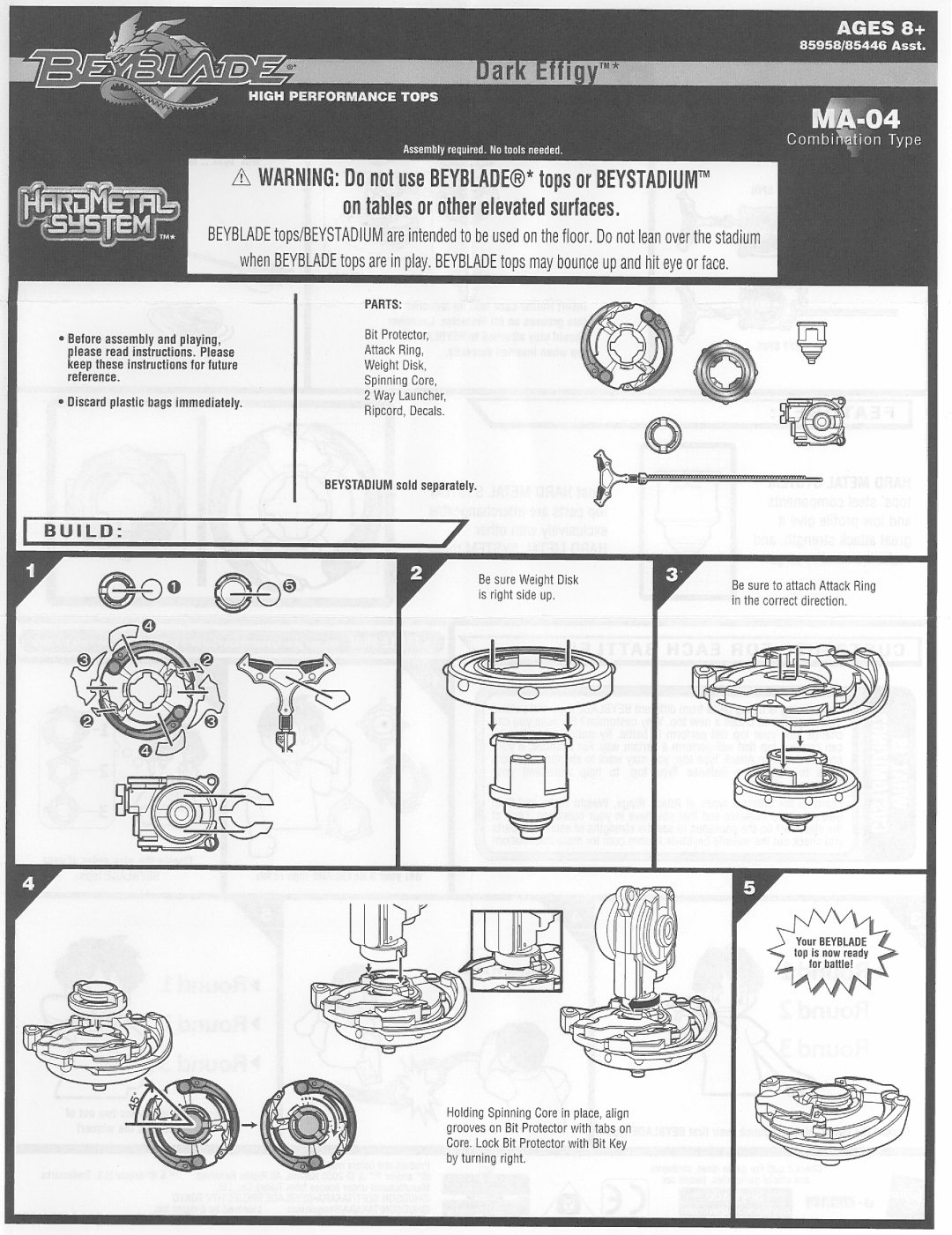 Hasbro 85446, 85958 manual 