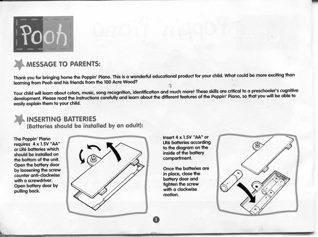 Hasbro 87-001 manual 
