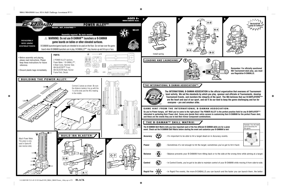 Hasbro 98045, 98061 manual Power Alleytm 