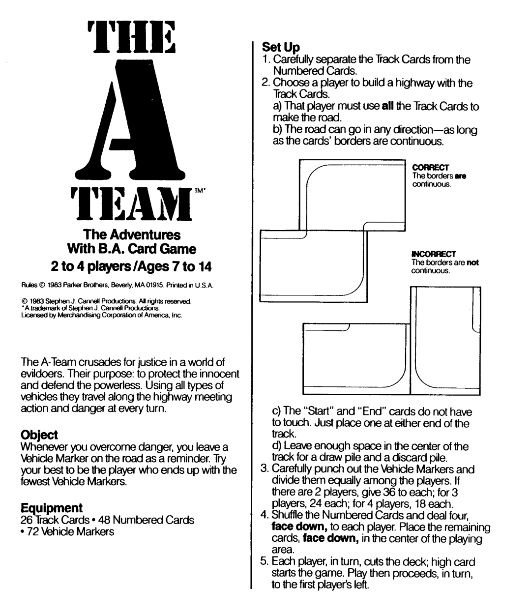 Hasbro A-Team manual 