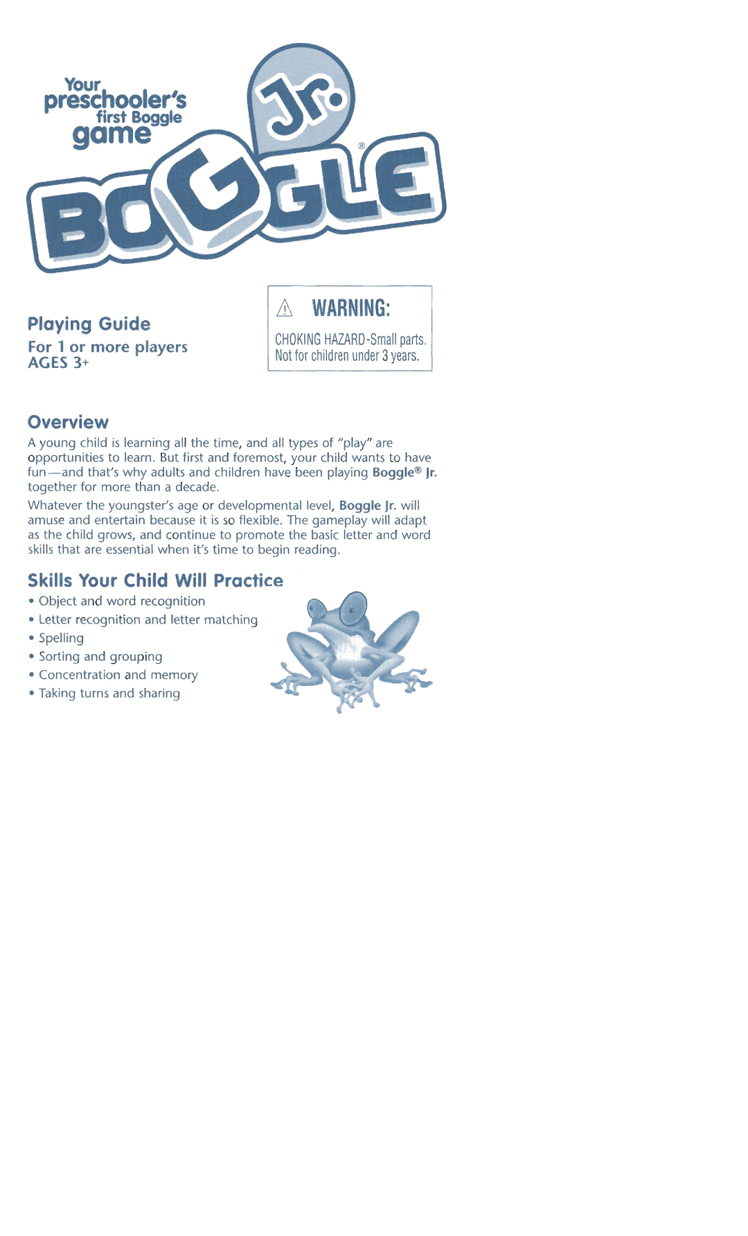 Hasbro AGES 3+ manual 
