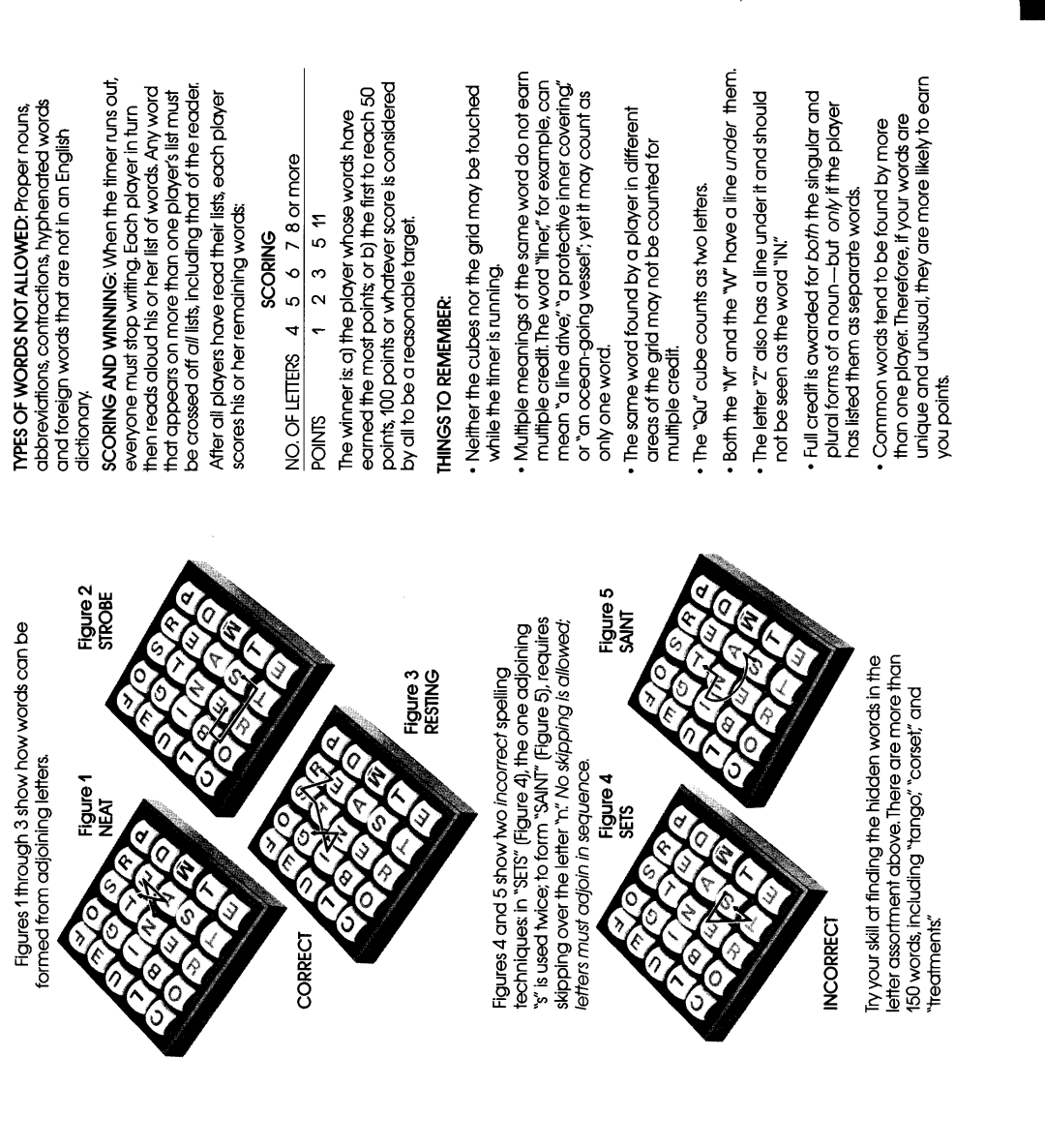 Hasbro Big Boggle manual 