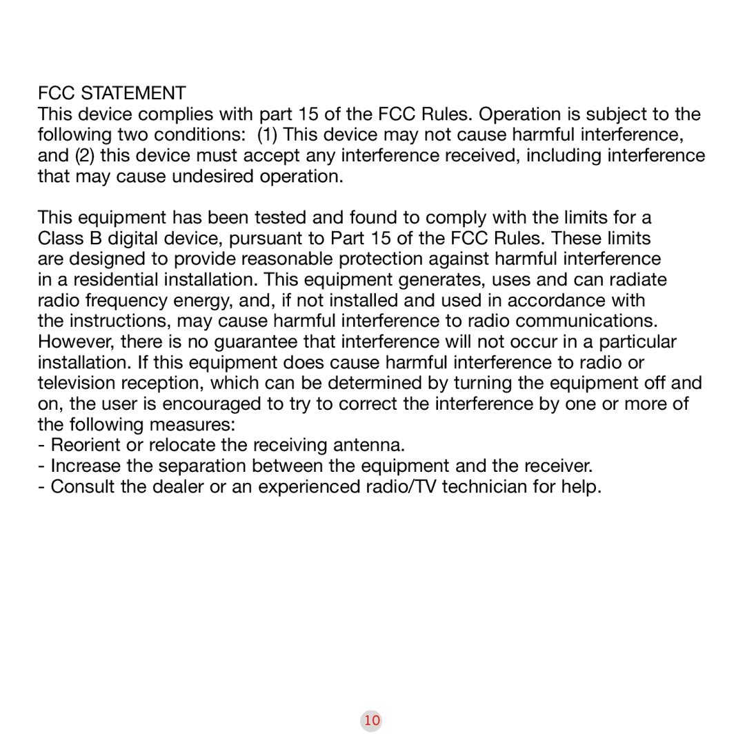 Hasbro BIRTH+ manual FCC Statement 