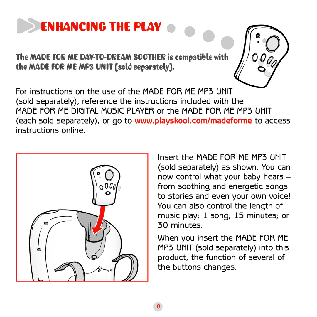 Hasbro BIRTH+ manual Enhancing the Play 