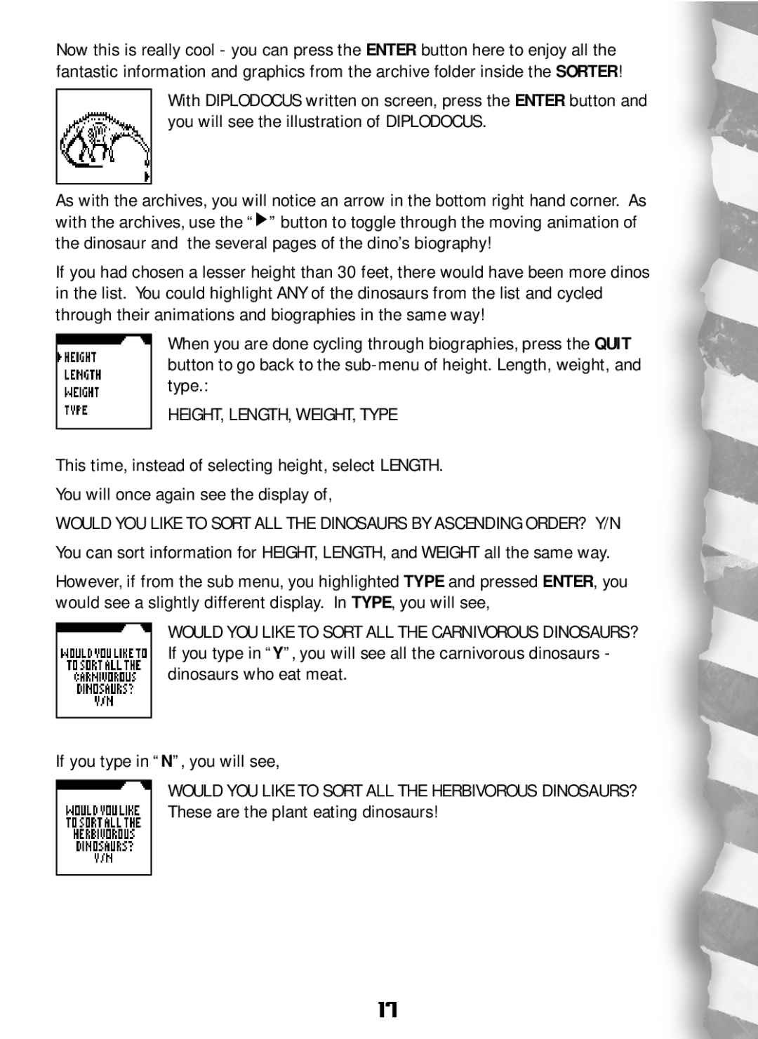 Hasbro Dino Dex manual If you type in N, you will see 