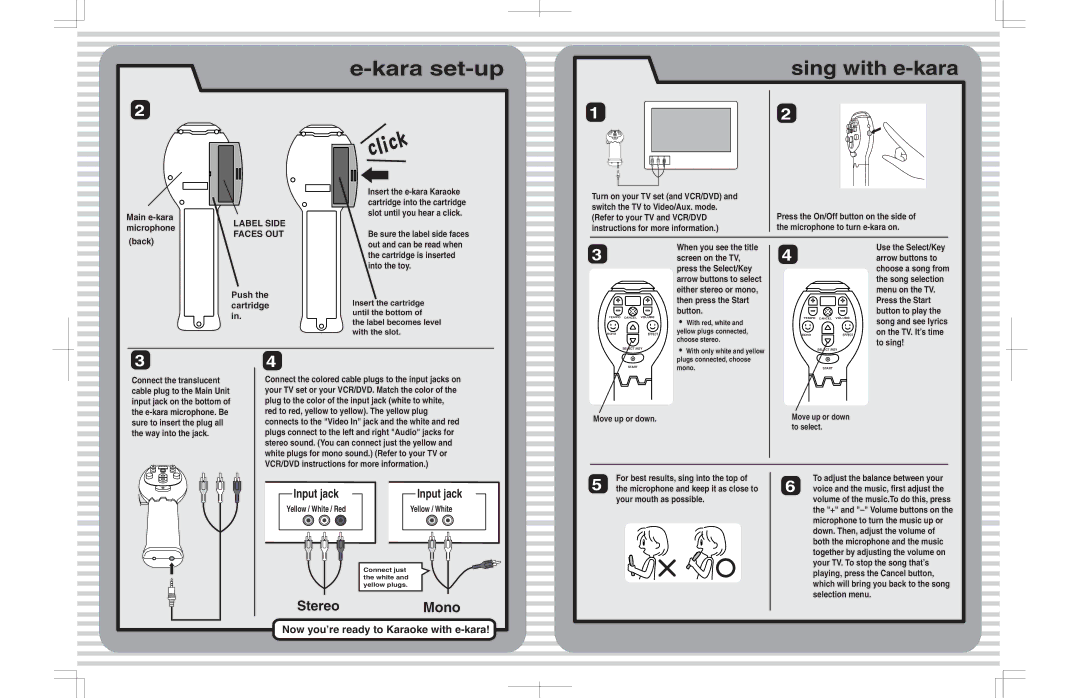 Hasbro EKara manual Input jack 