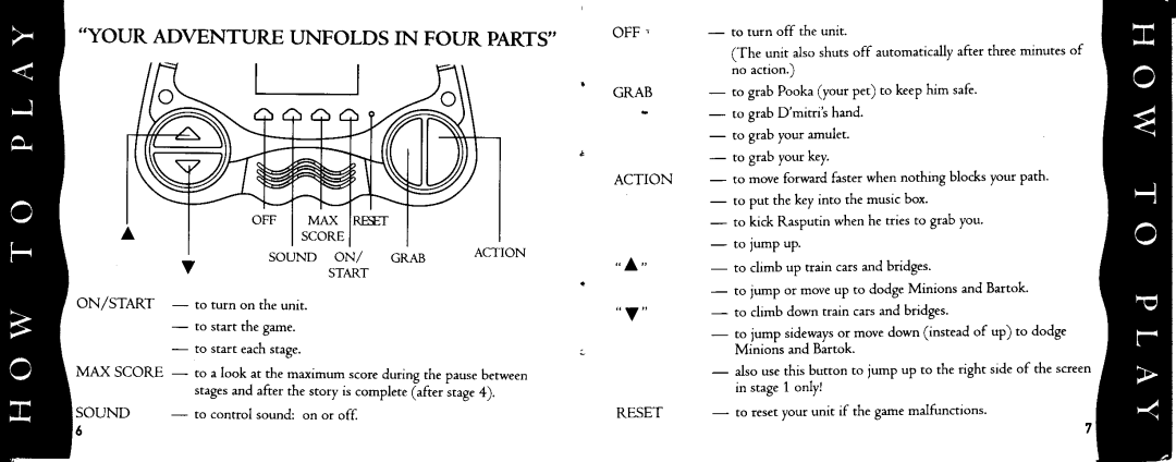 Hasbro Electronic LCD Game manual 