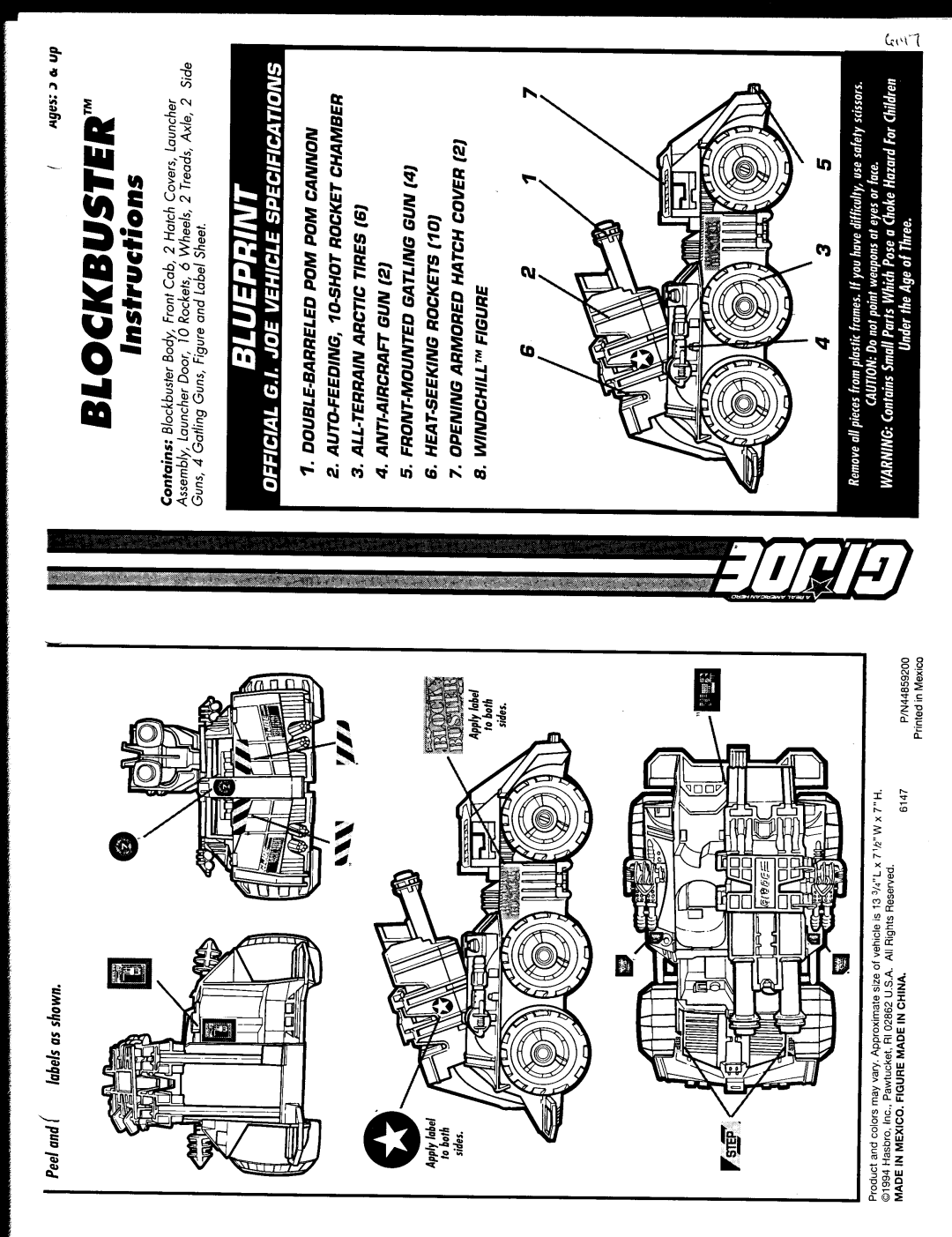 Hasbro GiJoe Blockbuster manual 