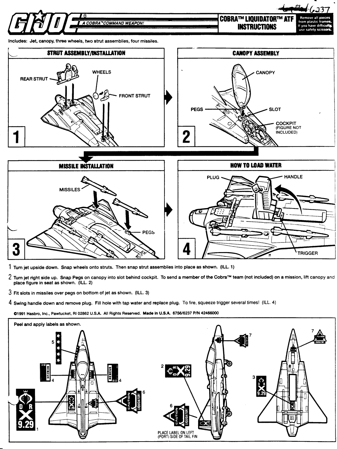 Hasbro GIJoe Cobra Liquidator ATF manual 