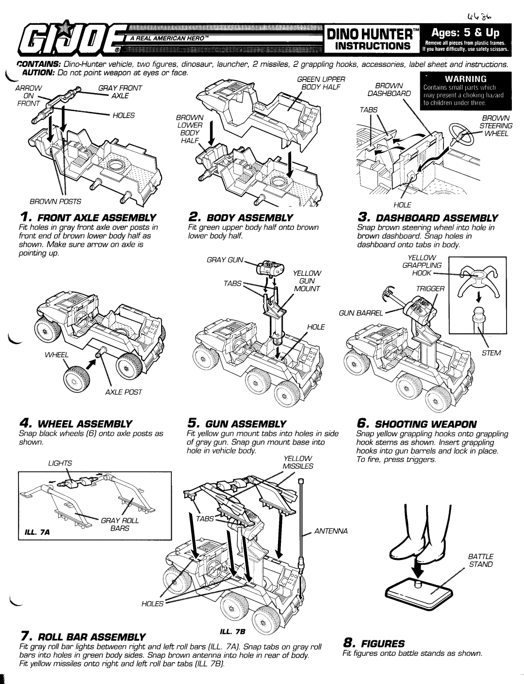 Hasbro GIJoe DinoHunter manual 