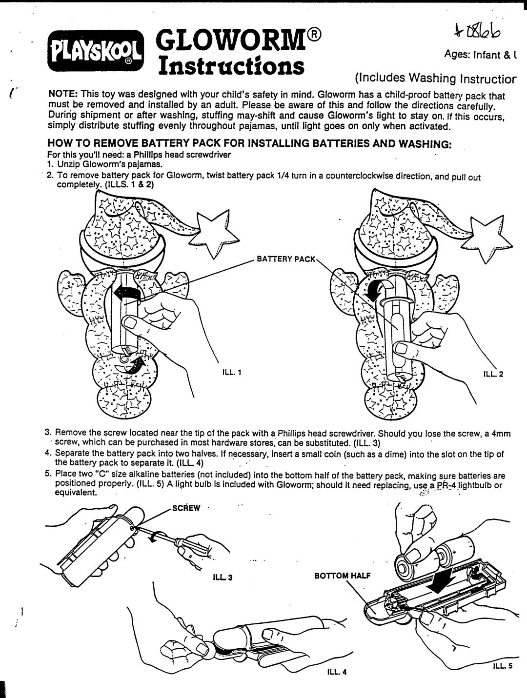 Hasbro Gloworm manual 