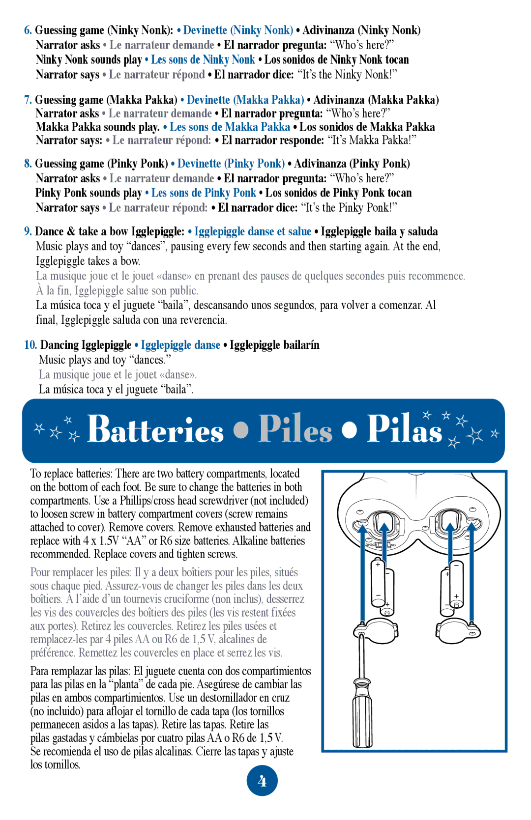 Hasbro Igglepiggle manual 9Xkk\i`\j›G`c\j›G`cXj 