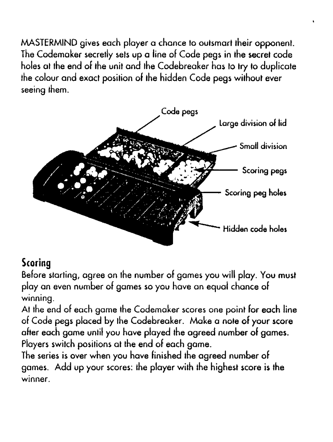 Hasbro Mastermind manual 