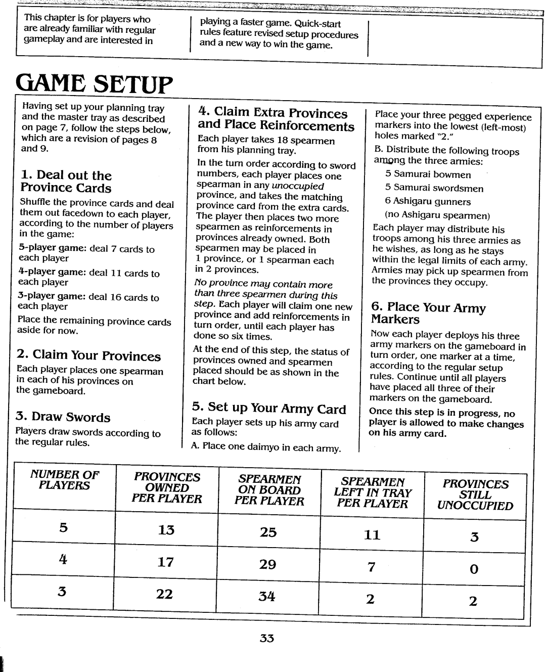 Hasbro Samurai Swords Game manual 